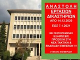 ΦΕΚ Β 5509/15.12.2020 Αναστολή προθεσμιών και εργασιών δικαστηρίων έως 7 Ιανουαρίου 2021 - Πράξεις Προέδρων Δικαστηρίων για λειτουργία 