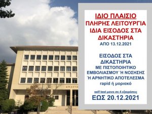 ΦΕΚ Β 5816 - 11.12.2021 ΝΕΑ ΚΥΑ 77146 "Έκτακτα μέτρα προστασίας της δημόσιας υγείας από τον κίνδυνο περαιτέρω διασποράς του κορωνοϊού COVID-19 από ΔΕΥΤΕΡΑ, 13.12.2021 ώρα 06:00 έως ΔΕΥΤΕΡΑ, 20.12.2021 ώρα 06:00.-